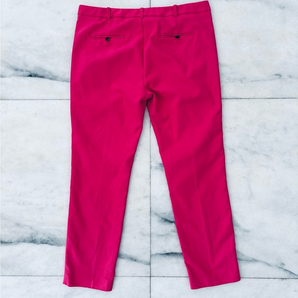 Zara Dress Pants Pink Low Rise Straight Leg Womens 12 Office Career See Below - Picture 2 of 9